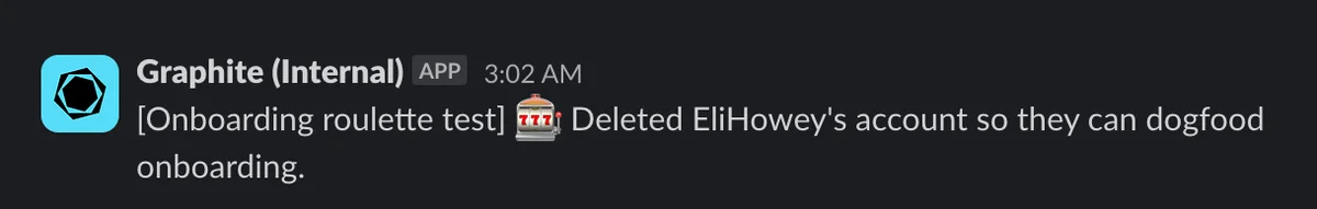 Screenshot of roulette bot deleting someone's account